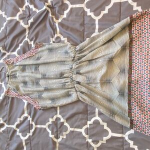 striped halter neck dress